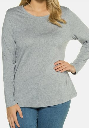 Langærmet T-shirt - mottled light grey
