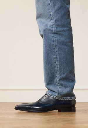 Manfield, Zakelijke veterschoenen - blau