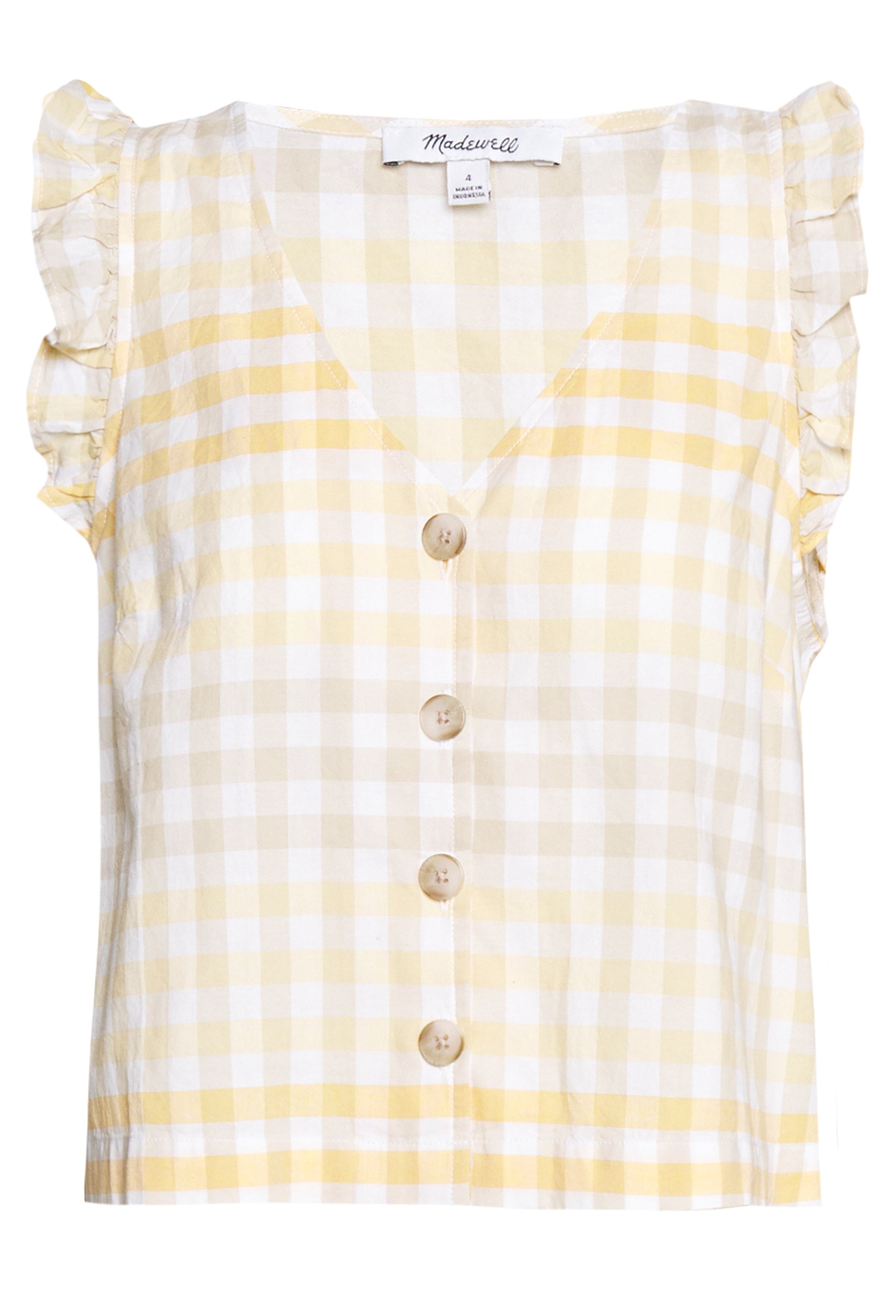 yellow gingham blouse