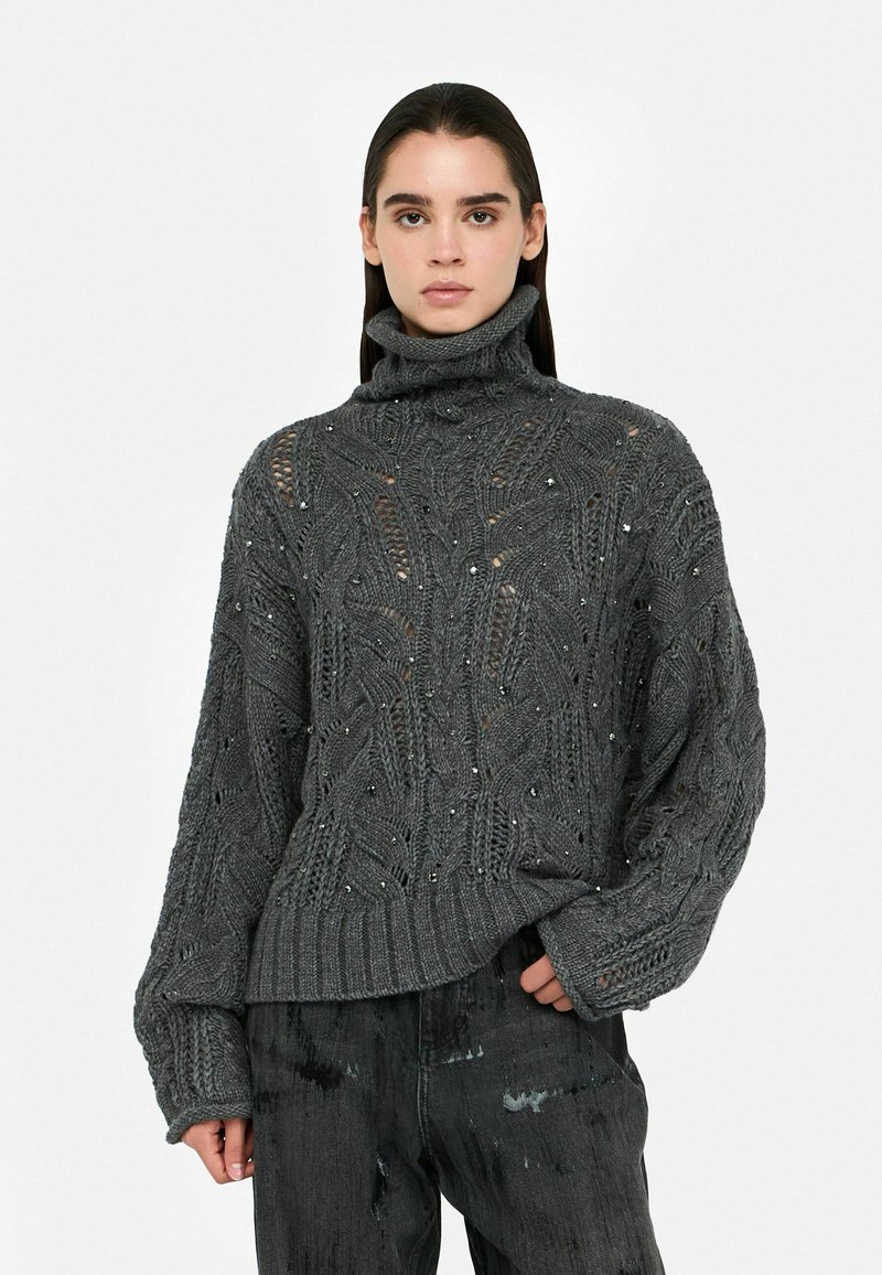 LIU JO WITH GEMSTONES - Maglione - grey