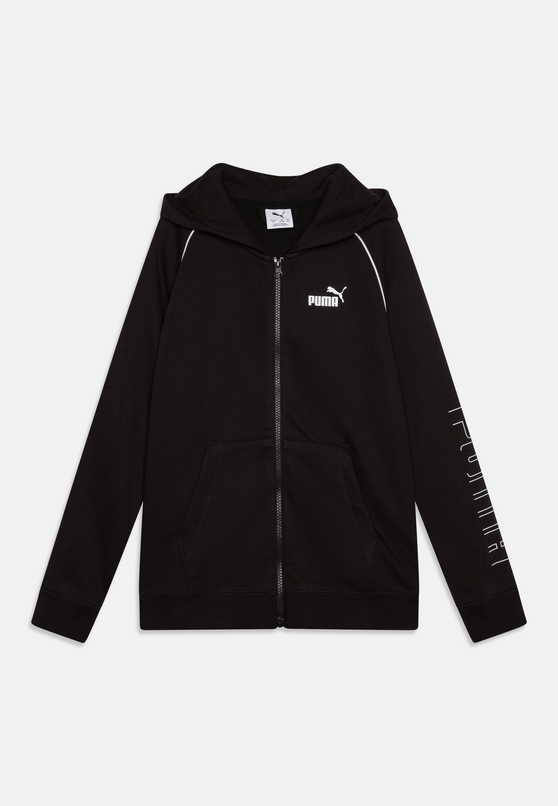 Puma FULL ZIP HOODIE UNISEX Zip-up sweatshirt black Zalando