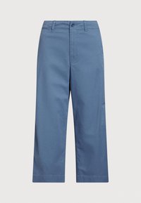 TWILL WIDE LEG CROPPED PANT - Pantaloni - carson blue