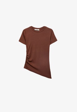 Koton, ASYMMETRIC T-SHIRT. - T-Shirt print - brown