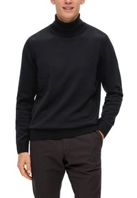 s.Oliver À COL ROULÉ - Strickpullover - schwarz