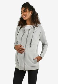3-IN-1 WITH CARRIER PANEL. MATERNITY - REGULAR FIT - Športna jopa s kapuco na zadrgo - grey