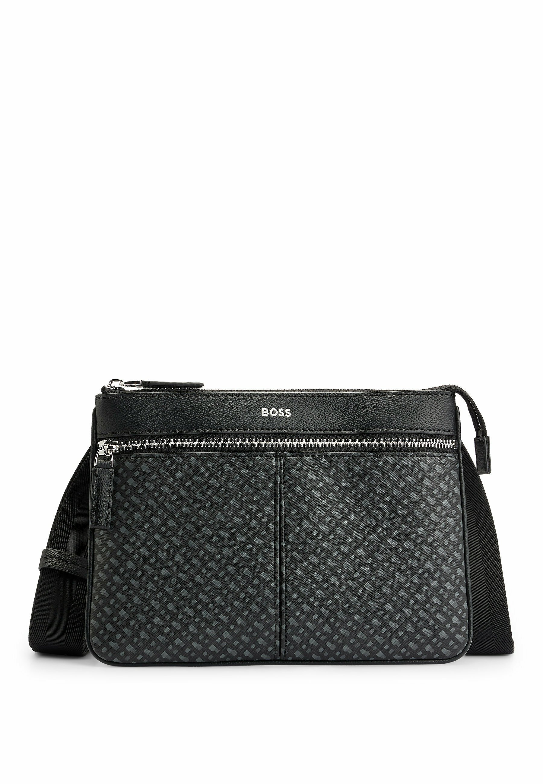 BOSS ZAIR ENVELOPE - Cross body bag - black one/black - Zalando