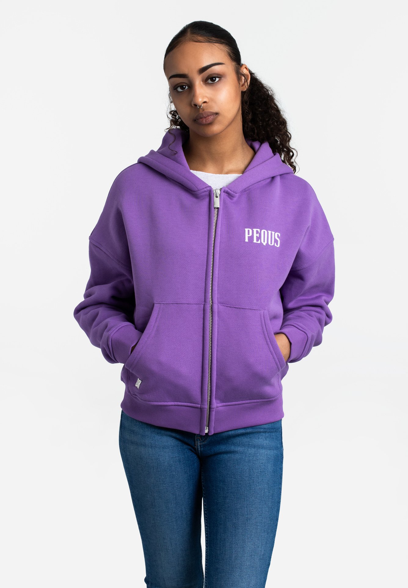 PEQUS BACK LOGO - Zip-up sweatshirt - orchid/purple - Zalando