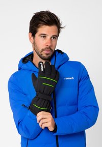 Reusch CROSBY R-TEX XT - Fingerhandschuh - black neon green