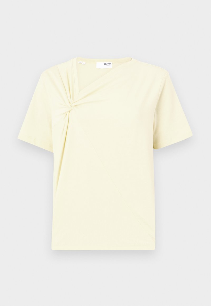 Selected Femme T-shirt basic lichtgeel Selected Femme T-shirt basic lichtgeel