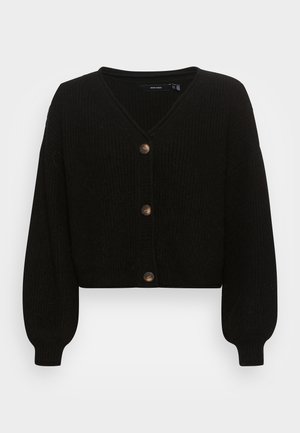 VMYVONNE V NECK ROLLEDGE - Cardigan - black