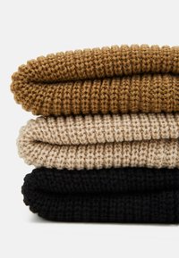 Pier One UNISEX 3 PACK - Mütze - black/khaki/beige