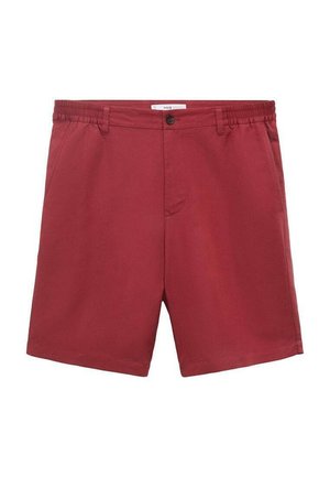 Bordeaux shorts lavet af bomuld med elastisk talje og knaplukning. Har sidelommer og et fladt frontdesign.