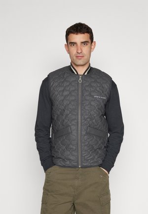 Lyle & Scott QUILTED GILET - Waistcoat - anthrazite