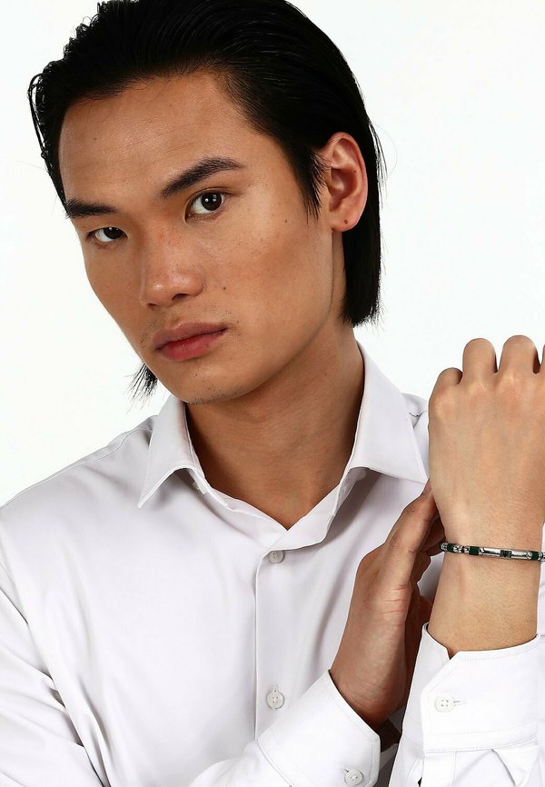 Armband - groen zilverkleurig