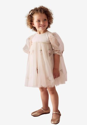 EMBROIDERED- REGULAR FIT - Kokteilikleit/peokleit - cream