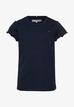 ESSENTIAL RUFFLE SLEEVE - T-shirt print - blue