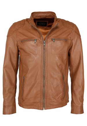 Leather jacket - cognac