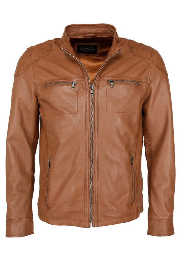 Lederjacke - cognac