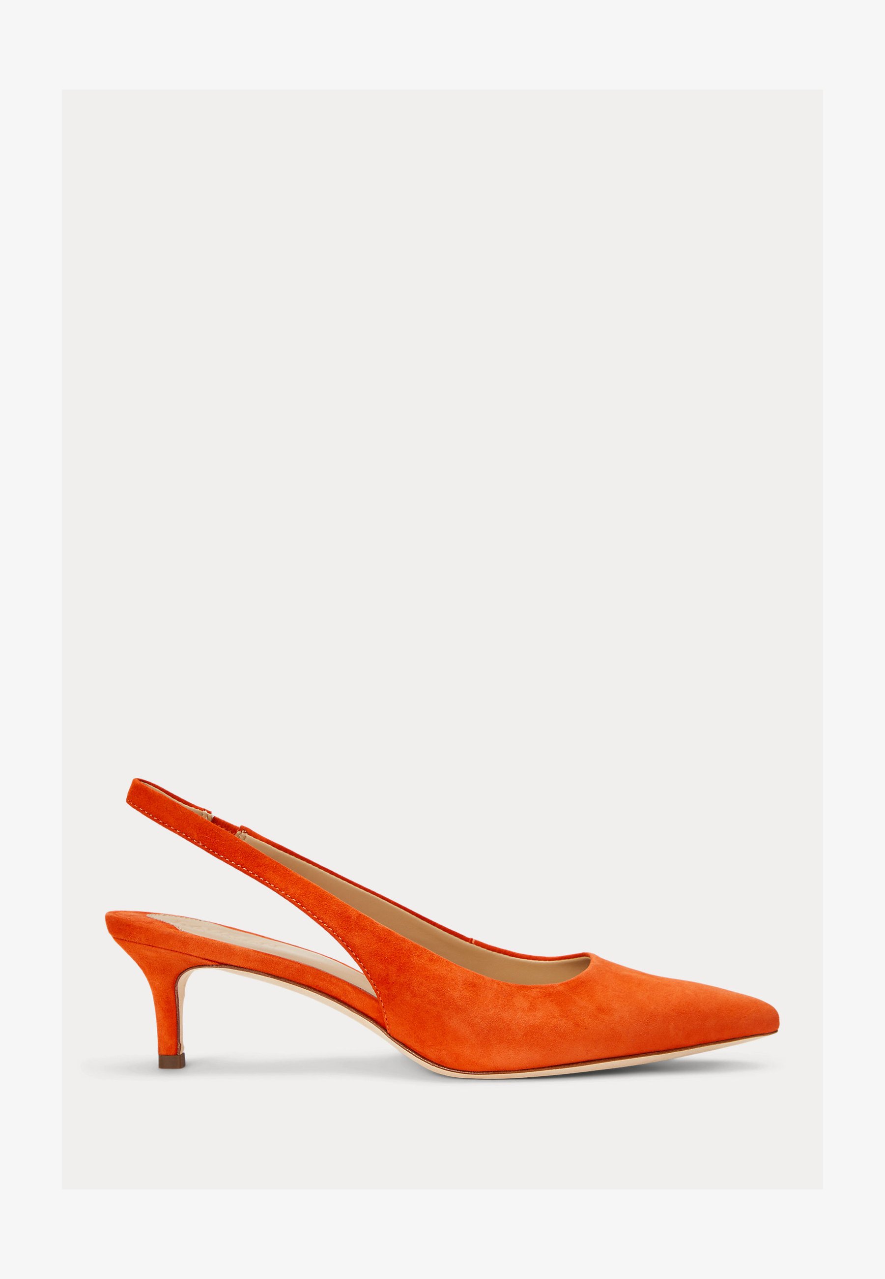 Slingback Orange Closed Toe Heels Orange High Heels Slingpumps