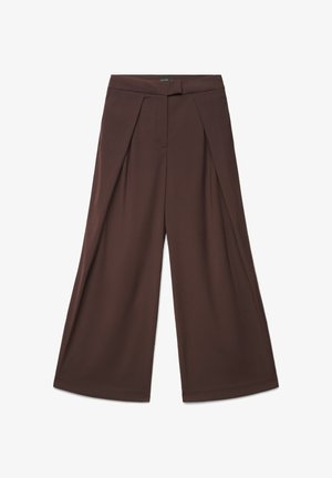 Calliope, PANTALONE LUNGO TINTA UNITA - Trousers - cioccolato scuro