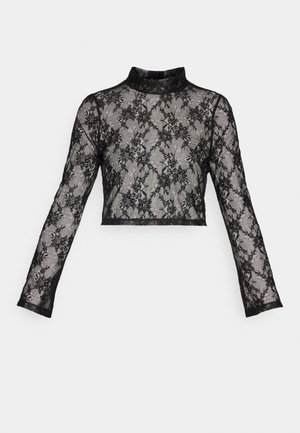 ONLY ONLHELENA HIGH NECK LACE - Hosszú ujjú felső - black