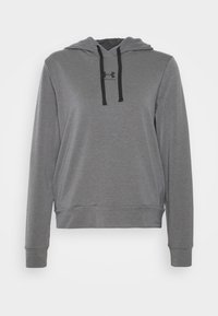 Under Armour RIVAL TERRY - Felpa con cappuccio - jet gray/mod gray/black