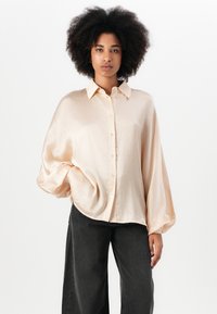 TWINSET WOVEN SHIRT - Button-down blouse - parchment