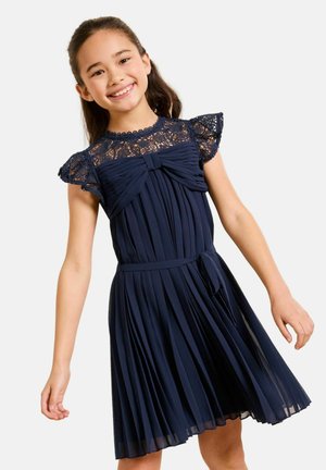 REGULAR FIT - BOW YOLK PLEATED  - Hverdagskjole - navy blue