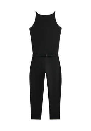 OYSHO, COMFORTLUX CAPRI JUMPSUIT WITH BELT - Jumpsuit - black