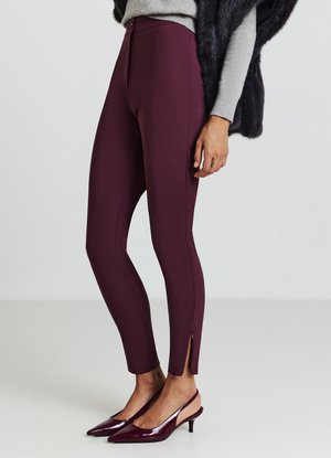 SKINNY VITA ALTA - Trousers - bordeaux