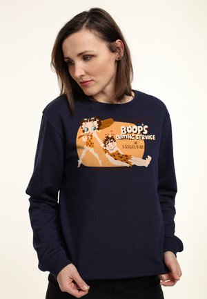 Henry Tiger BETTY BOOP DATING SERVICES - Sweatshirt - navy blue