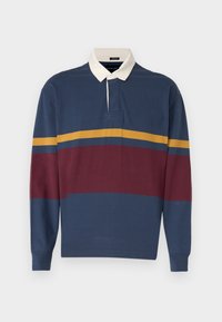 Long-Sleeve Rugby Polo - Topper langermet - mood indigo/port royale
