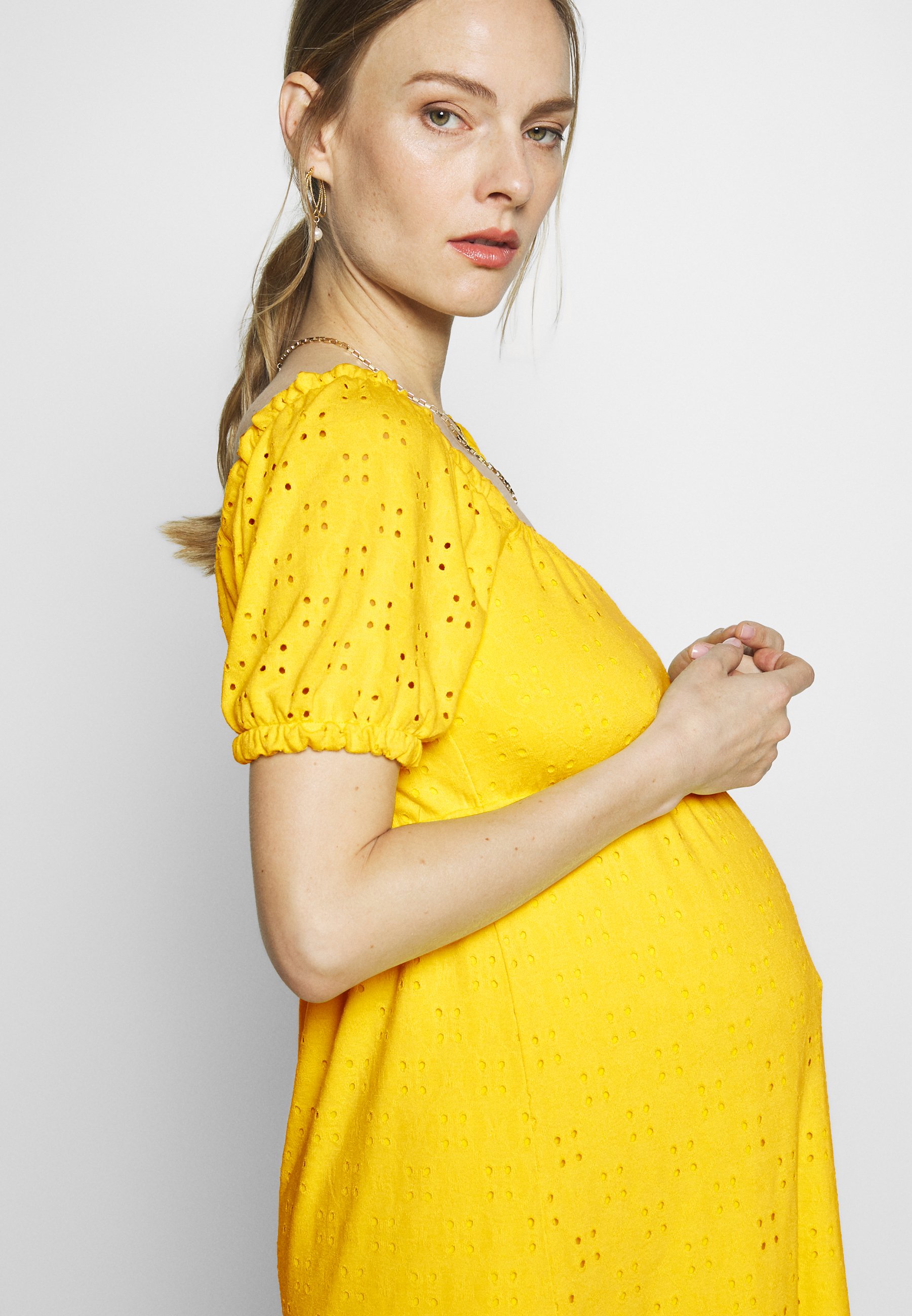 MAMALICIOUS MLMOLLY SHORT DRESS Jerseykjole primrose MAMALICIOUS MLMOLLY SHORT DRESS - Jerseykjole - primrose yellow