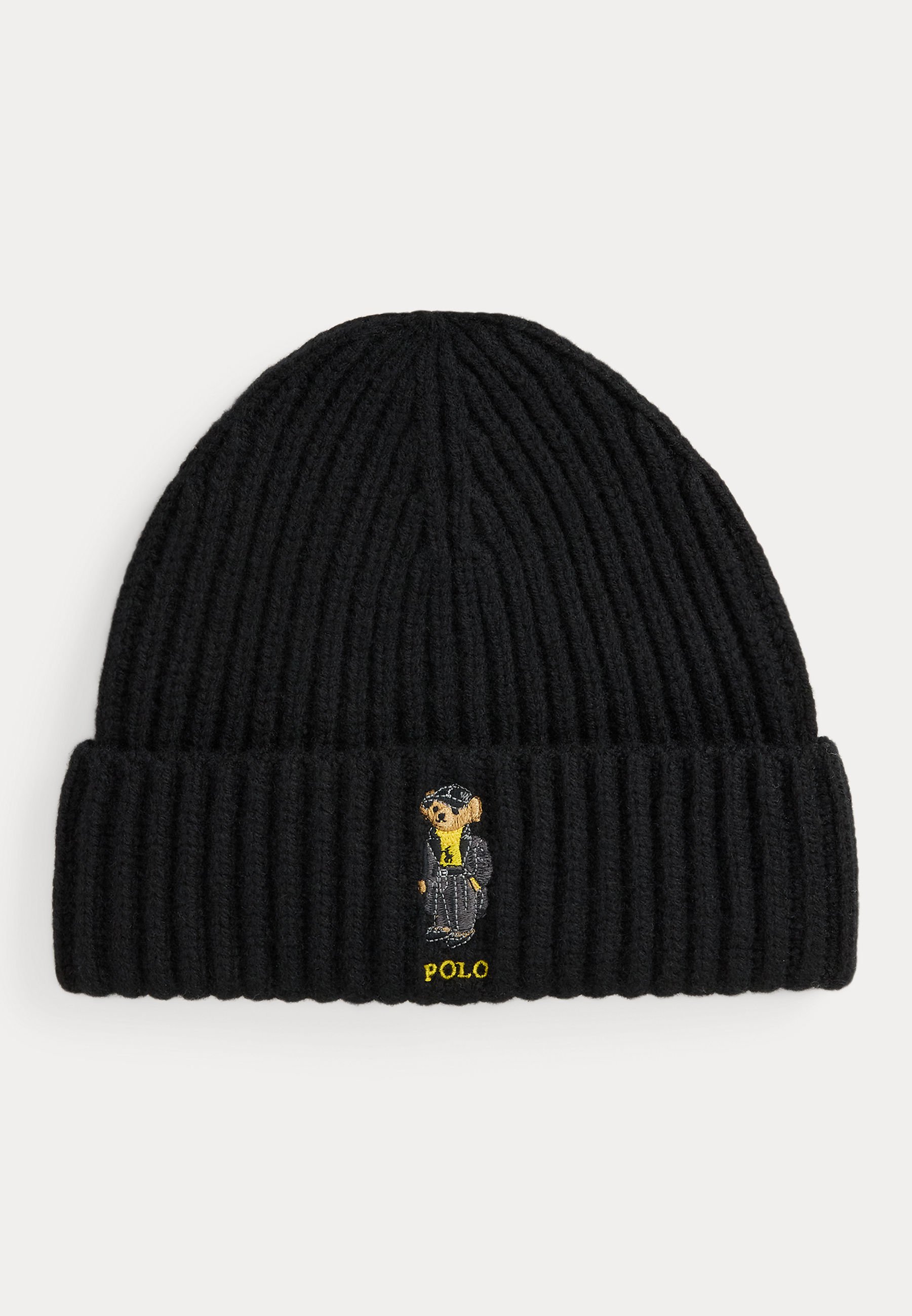 Polo Ralph Lauren POLO BEAR RIB-KNIT WOOL BEANIE - Beanie - black