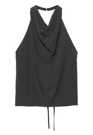 OPEN BACK HALTER - Bluse - grey