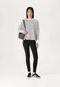 Abercrombie & Fitch Top s dlouhým rukávem - dark blue/white