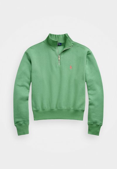 Polo Ralph Lauren FLEECE QUARTER ZIP - Collegepaita - haven green