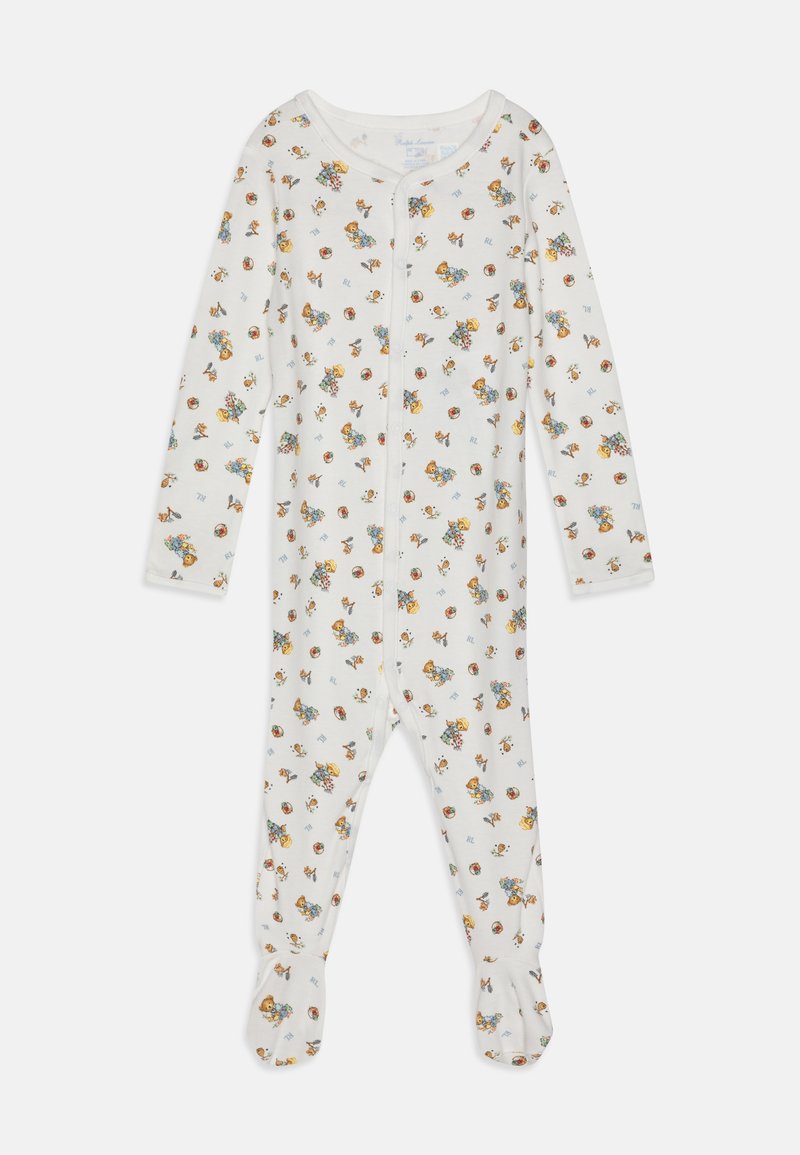 Polo Ralph Lauren BEAR ONE PIECE COVERALL Sleep suit white Zalando.ie