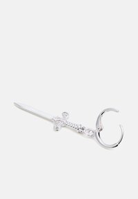 Nialaya HOOPS WITH LARGE DAGGER UNISEX - Brincos - silver-coloured