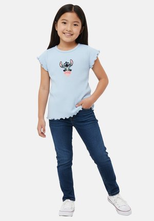 Disney, DISNEY LILO   STITCH RIPP T-SHIRT HEART SHIRT OBERTEIL KURZÄRMLIG - Print T-shirt - blau