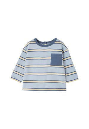 Vertbaudet, VERTBAUDET SHIRT MIT BRUSTTASCHE BABY, GESTREIFT - Langarmshirt - himmelblau