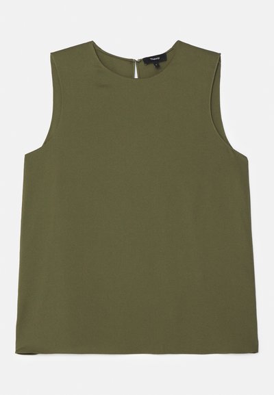 Theory STRAIGHT SHELL - Top - bright olive