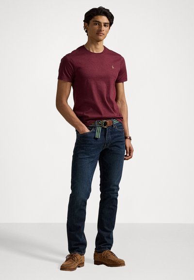 Polo Ralph Lauren CUSTOM SLIM FIT SOFT COTTON T-SHIRT - Paprasti marškinėliai - spring wine heather