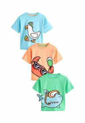 Next SHORT SLEEVE CHARACTER 3 PACK - T-Shirt print - blue green