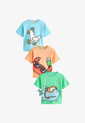 Next SHORT SLEEVE CHARACTER 3 PACK - Camiseta estampada - blue green