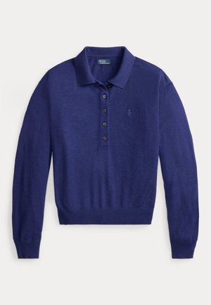 Polo Ralph Lauren, WOOL POLO-COLLAR SWEATER - Maglione - winter night navy