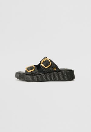 NERISSA - Sandalen met sleehak - black