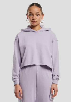 URBAN CLASSICS DAMEN LADIES OVERSIZED CROPPED LIGHT TERRY HOODIE - Jersey con capucha - dustylilac