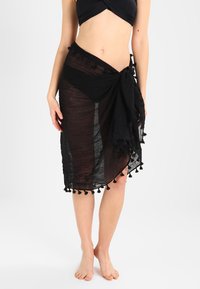 Seafolly - BEACH BASICS SARONG - Strandaccessoar  - black Miniatyrbild 1