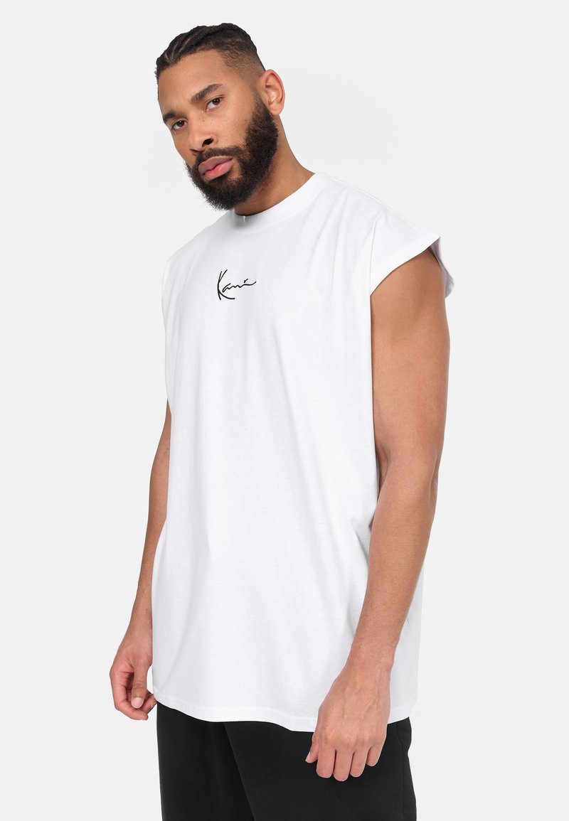 Karl Kani SMALL SIGNATURE ESSENTIAL TIGHT - T-shirt basic - white/bianco